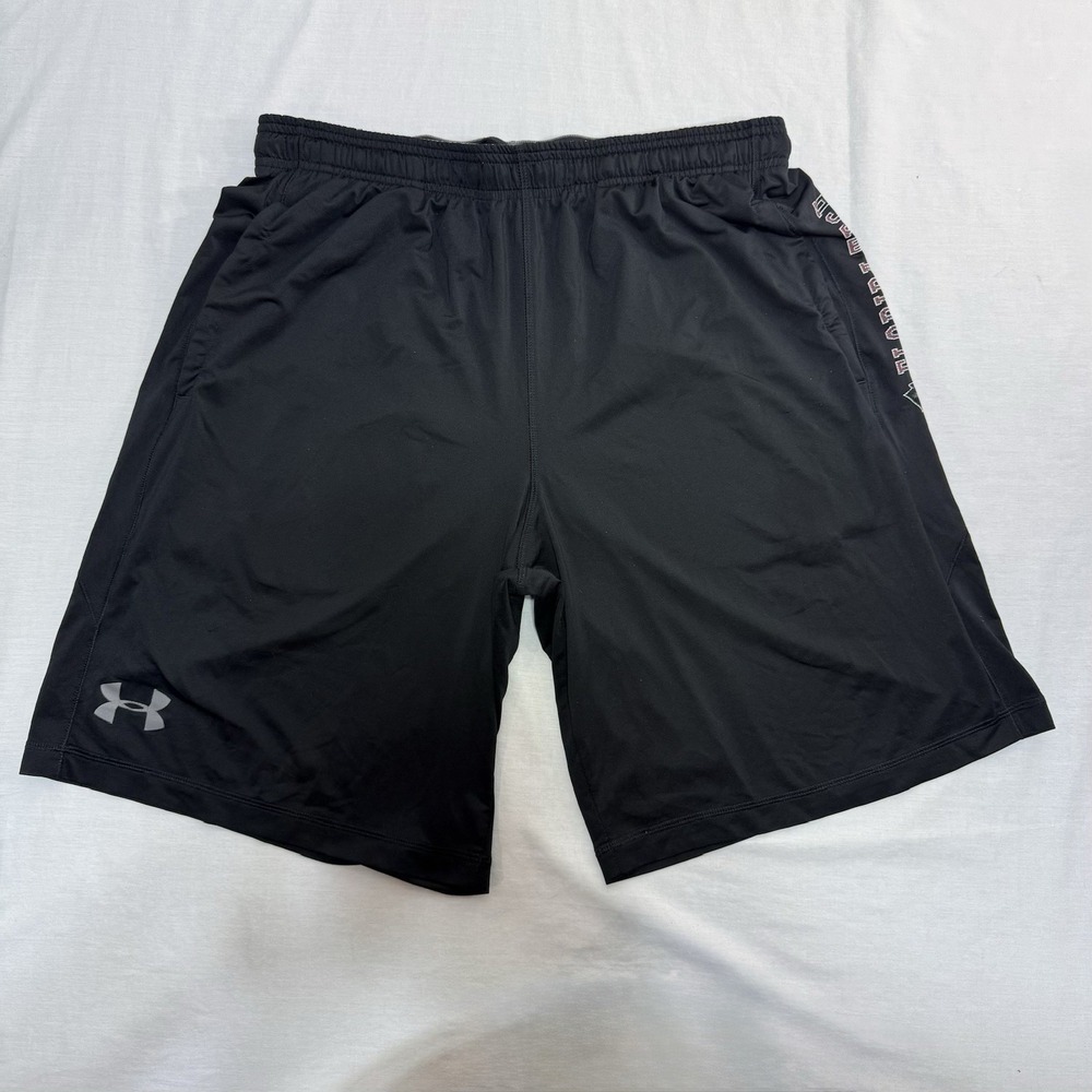 Under Armour Athletic Shorts Florida Tech Panthers‎ Black Men's Large Distressed